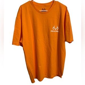 Realtree Men’s XL Pre Shrunk Orange Cotton Graphic Print T Shirt New With Tags